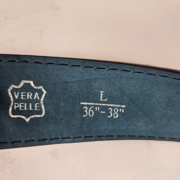 MARVEL Men's Belt Large Black Skull Vera Pelle Leather 36 - 38 Inch Grunge Goth - Picture 4 of 8